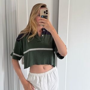 Cropped Nautica Flowy Top